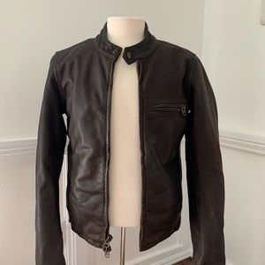 Abercrombie and Fitch Cafe Racer Leather Jacket